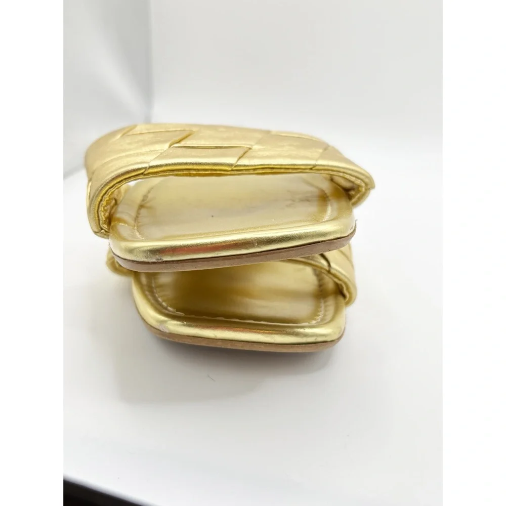 Seychelles Gold Metallic Portland Slide Leather Sandals - Picture 7 of 9